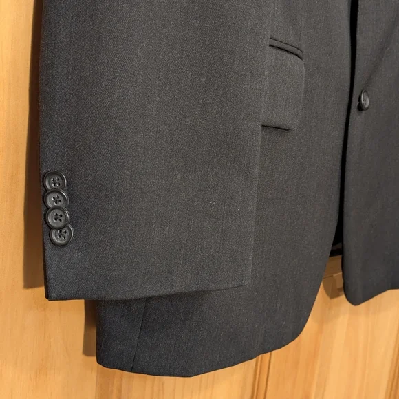Nautica Blazer Jacket Sport Coat Wool 3 Button Corpcore Charcoal Gray Men's 42R - Picture 4 of 9